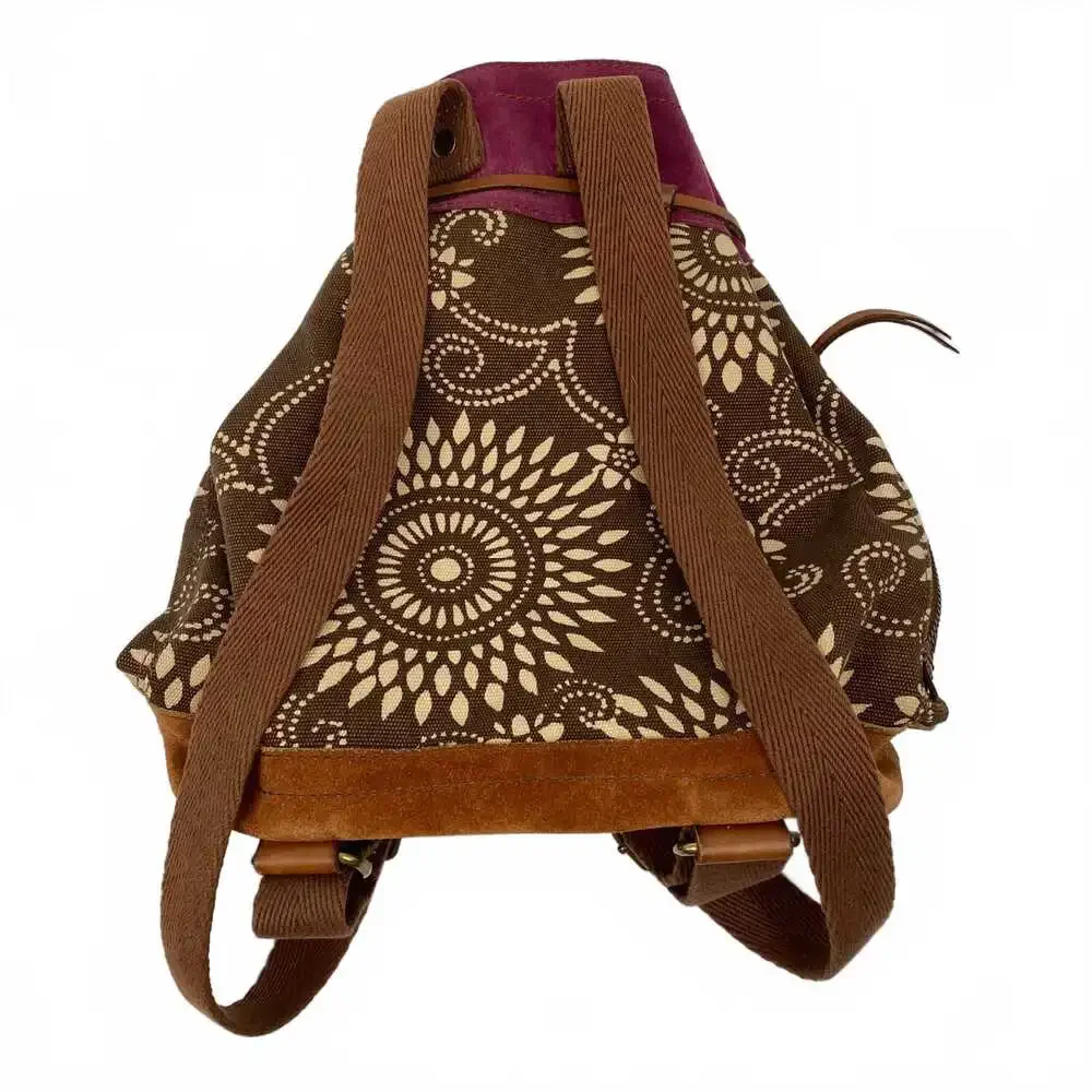 Lucky Brand Brown Purple Suede & Canvas Backpack | Women’s Regular